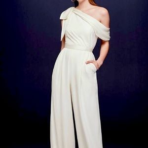 David’s Bridal one shoulder jumpsuit